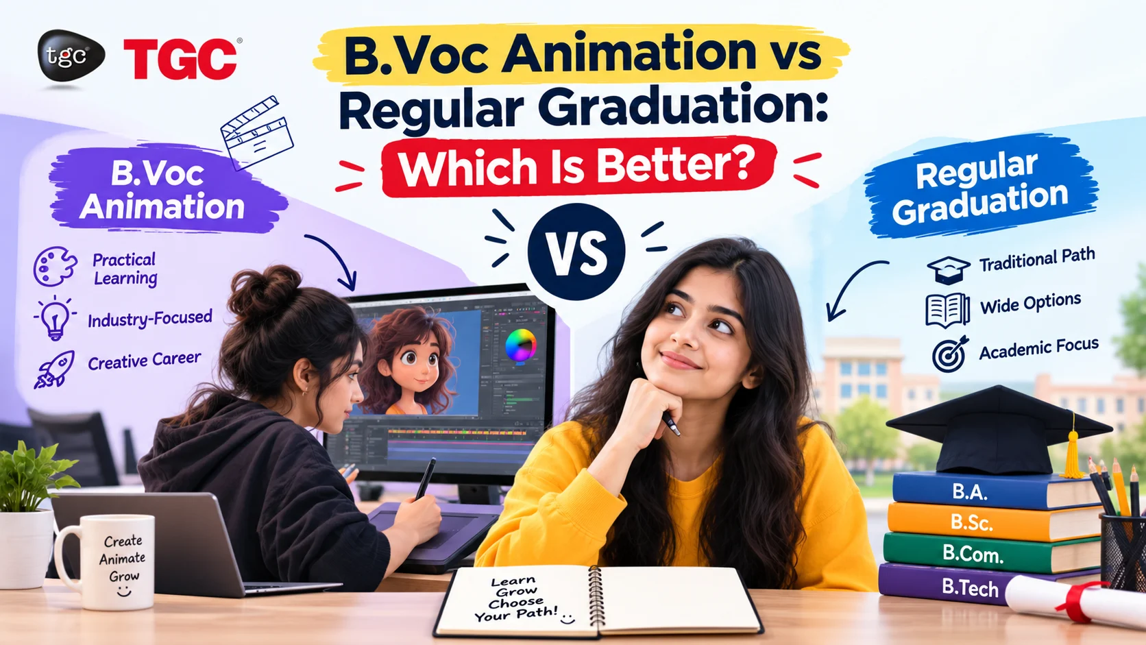 B.Voc Animation vs Regular Graduation: Which Is Better?